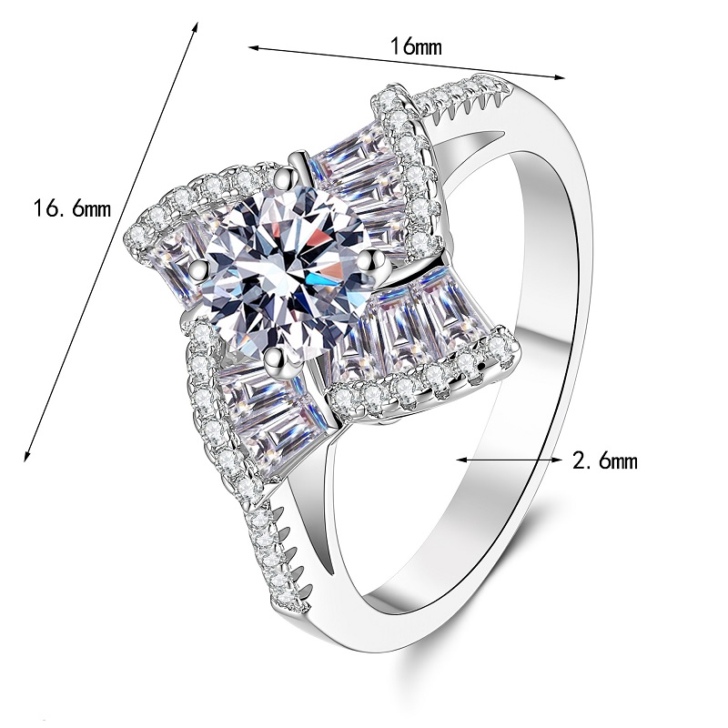 Apaison Sparkling 1 Carat D Co - Moissanite Engagement Ring 1 Carat 评论和价格