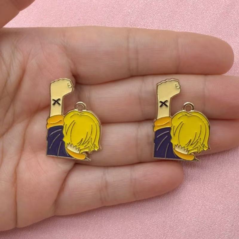 10PCS alloy drip oil cartoon p - Earrings 评论和价格