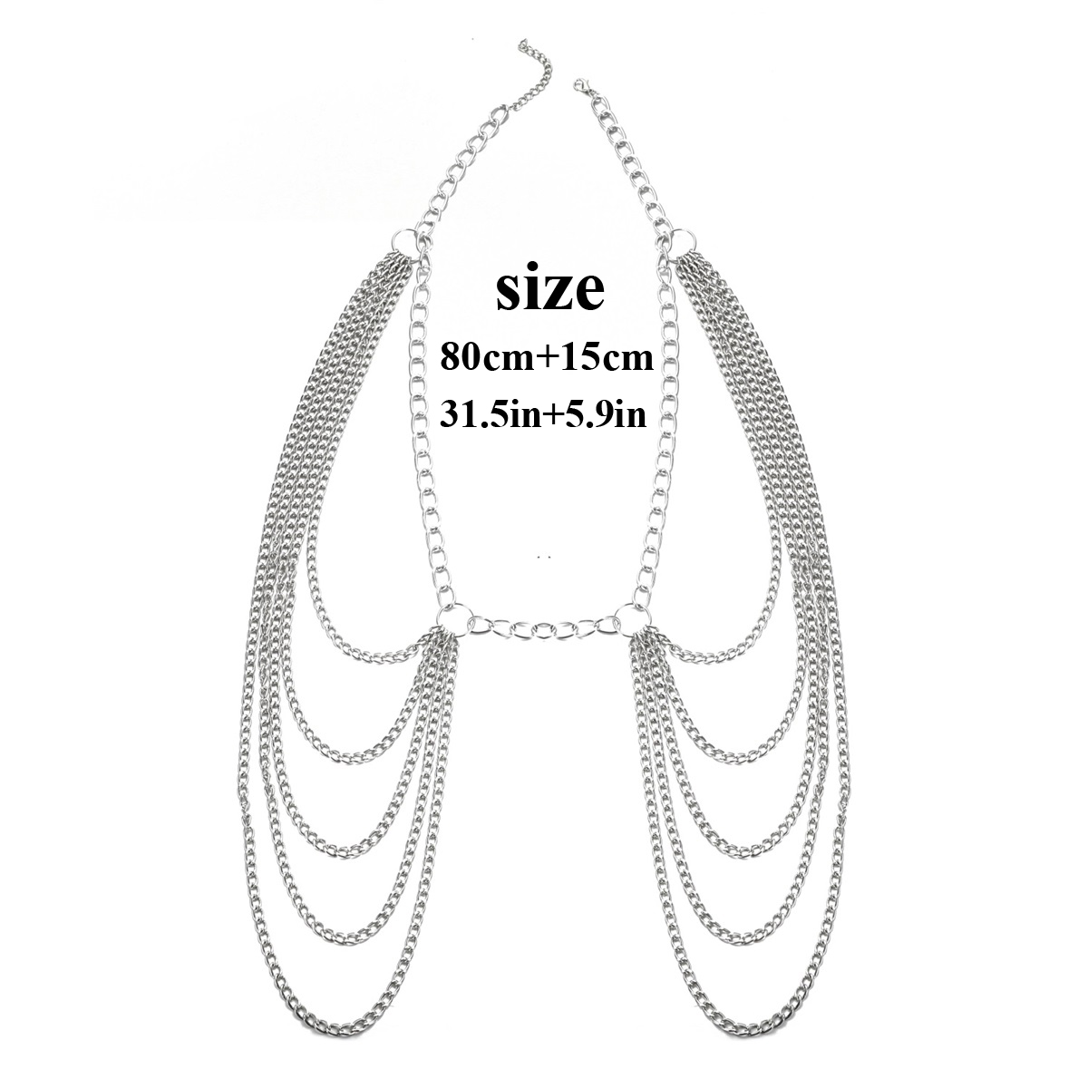 Metal Waist Chain Belt Multila - Body Jewelry 评论和价格