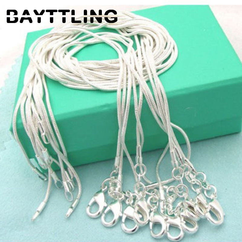 BAYTTLING 925 silver 5pcs/lot  - 925 Sterling Silver Chain Necklace Men 评论和价格