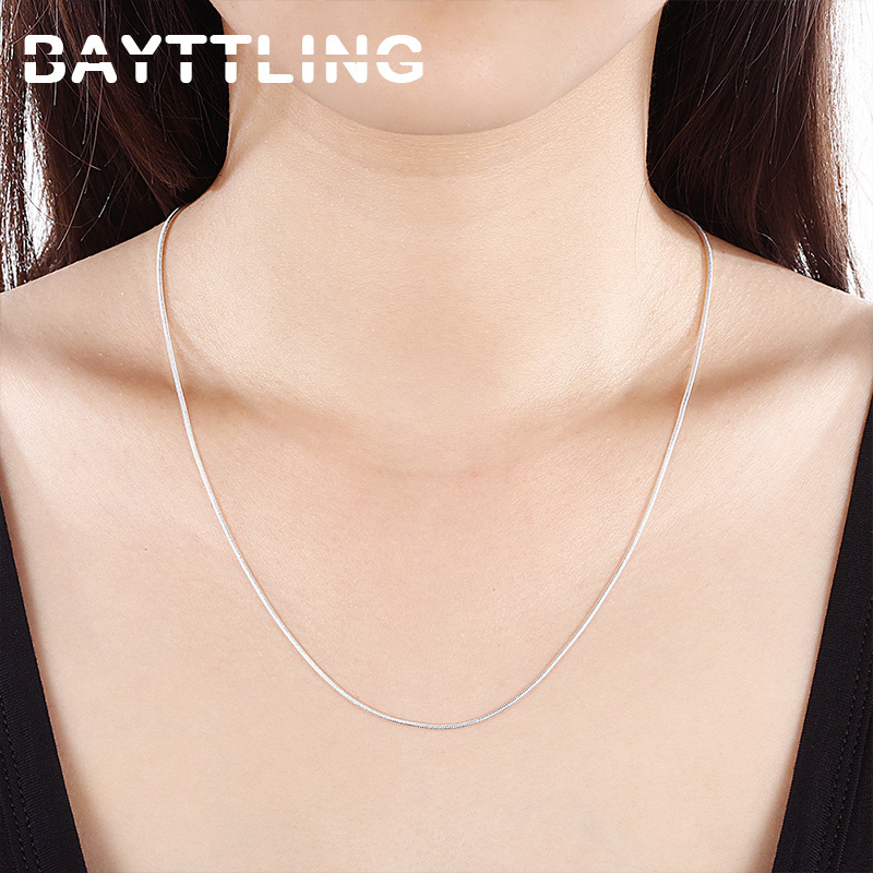 BAYTTLING 925 silver 5pcs/lot  - 925 Sterling Silver Chain Necklace Men 评论和价格