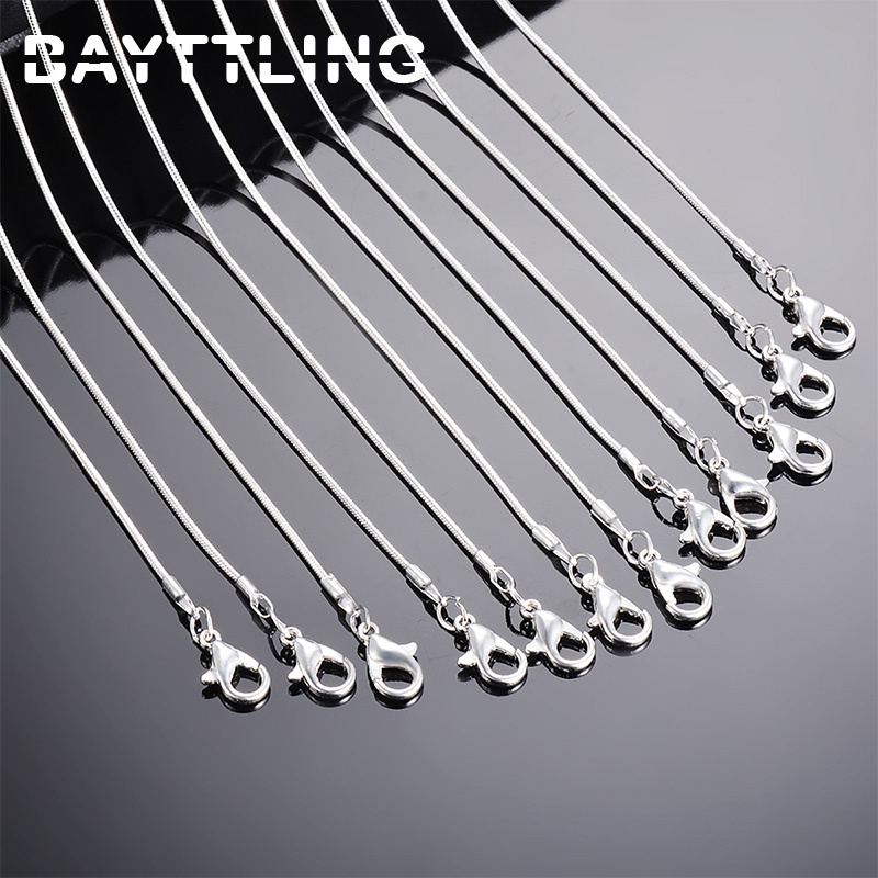 BAYTTLING 925 silver 5pcs/lot  - 925 Sterling Silver Chain Necklace Men 评论和价格