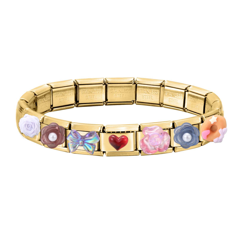 Bow Knot Heart Flower Love Hea - Bracelets 评论和价格