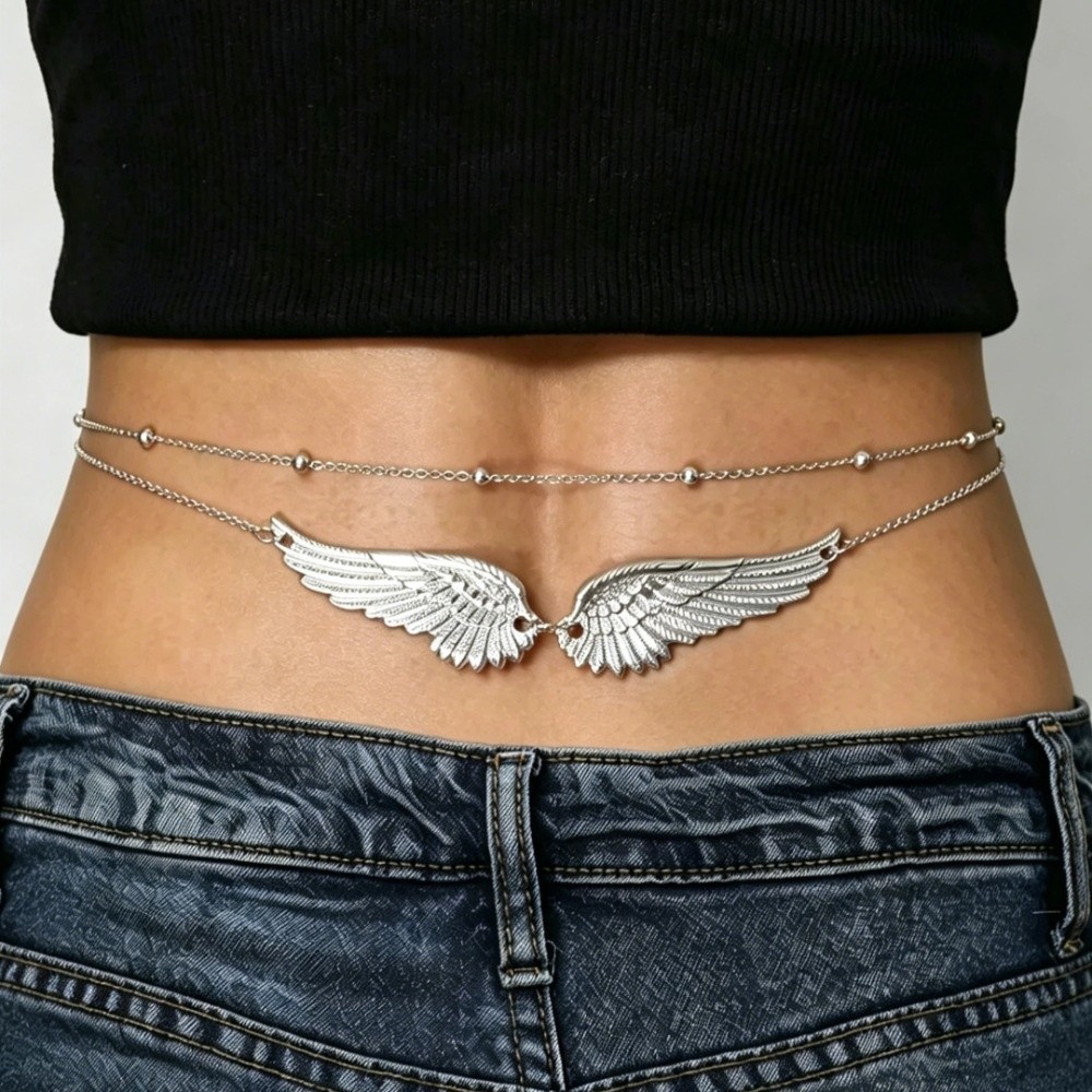 New Double Layer Angel Wings W - Body Jewelry 评论和价格