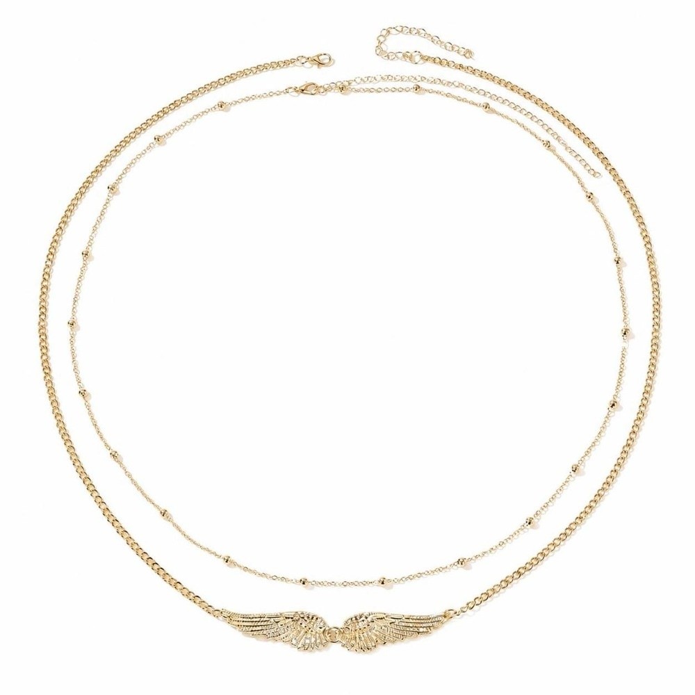 New Double Layer Angel Wings W - Body Jewelry 评论和价格