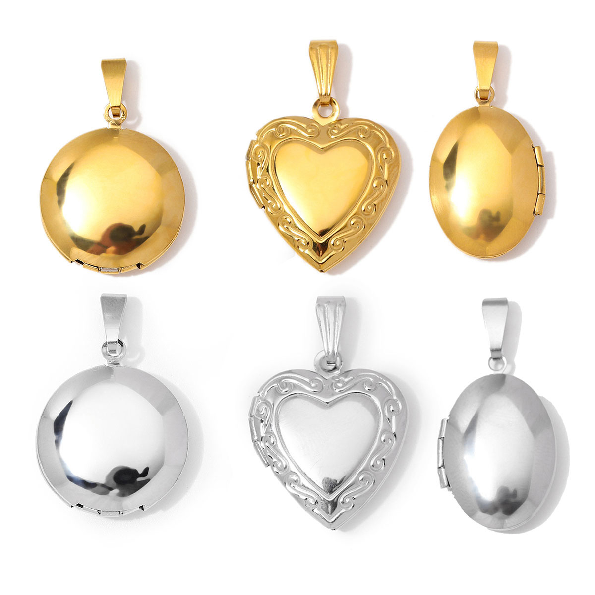 3pcs/Lot Wholesale Stainless S - Heart Locket Necklace Photo 评论和价格