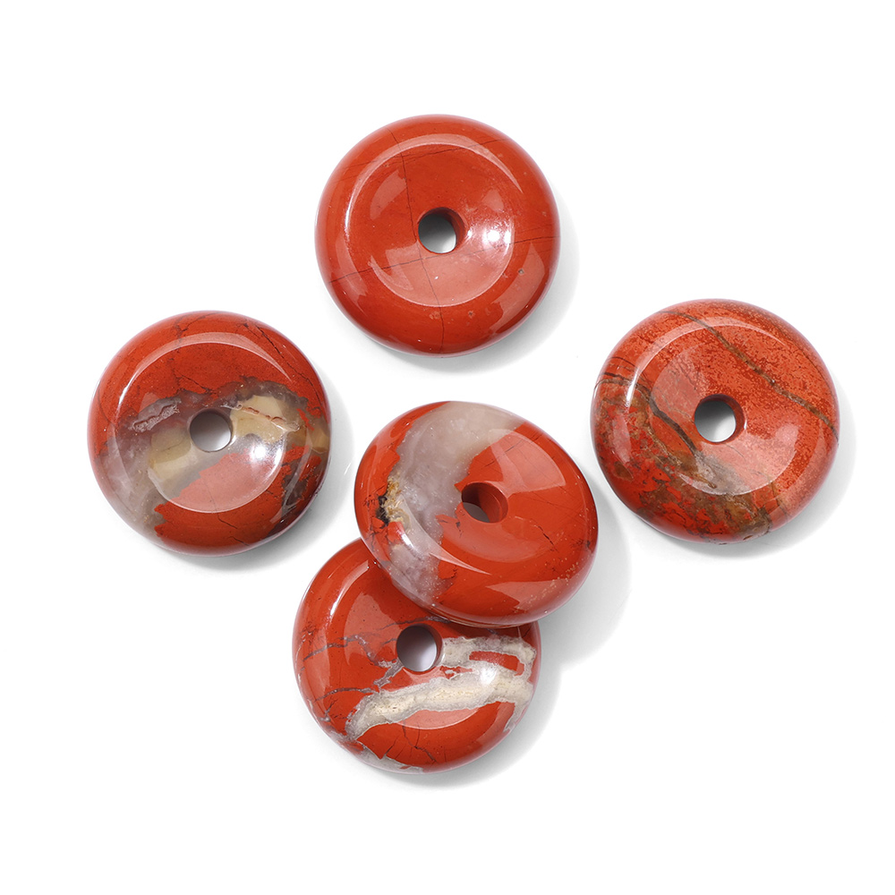 1pc 25MM Circle Donut for Neck - Crystal Pendant Necklace Natural Stone 评论和价格