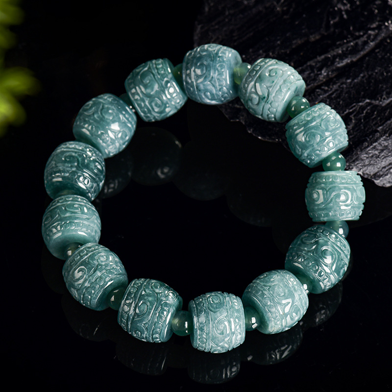 Natural Burmese Jadeite Carved - Bracelets 评论和价格