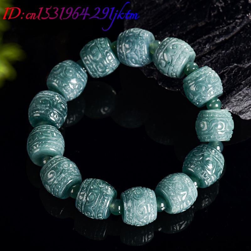 Natural Burmese Jadeite Carved - Bracelets 评论和价格