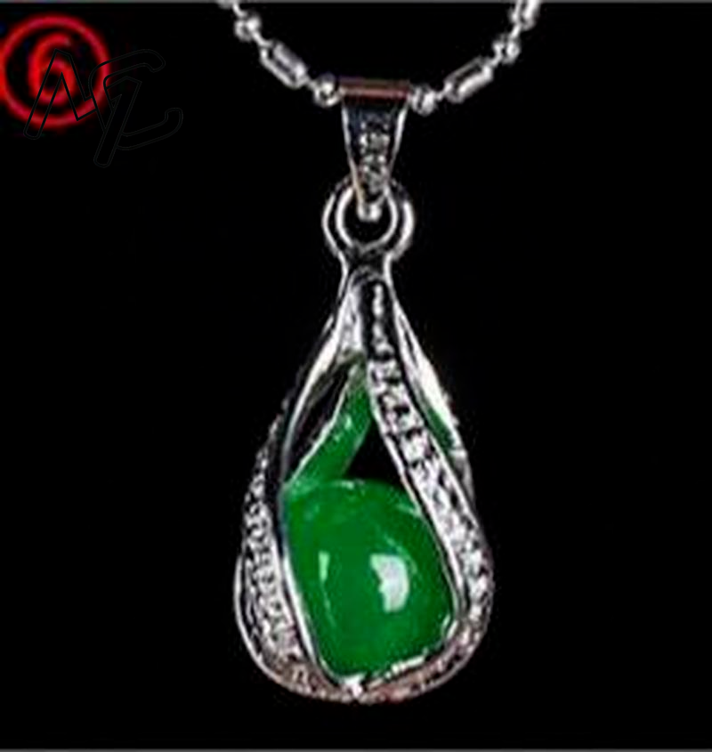 925 Silver Chinese Green Jade  - Necklaces 评论和价格